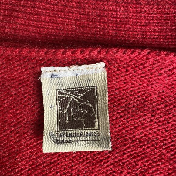 Red Women's Cardigan Sweater - Picture 5 of 6